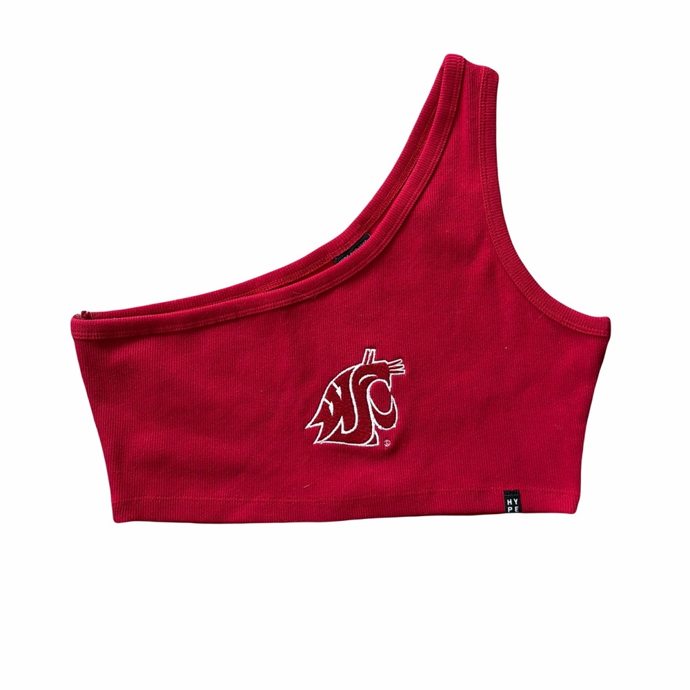 Hype and Vice Washington State One-Shoulder Crop Top